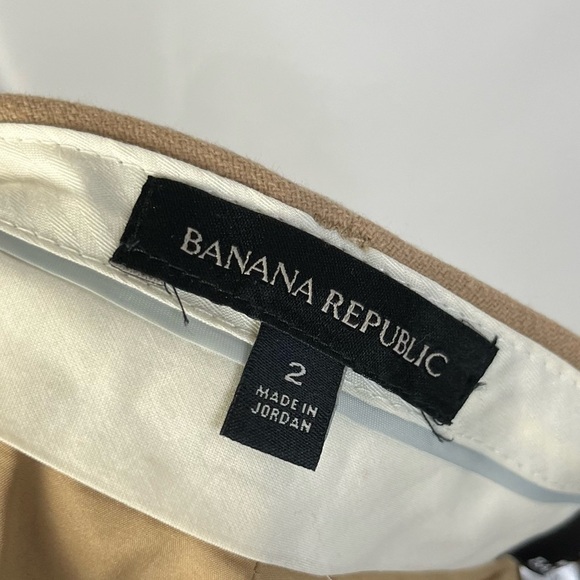 Banana Republic Camel Brown Ryan Nova Fides Straight Leg Wool Dress Pants 2 - Picture 4 of 5